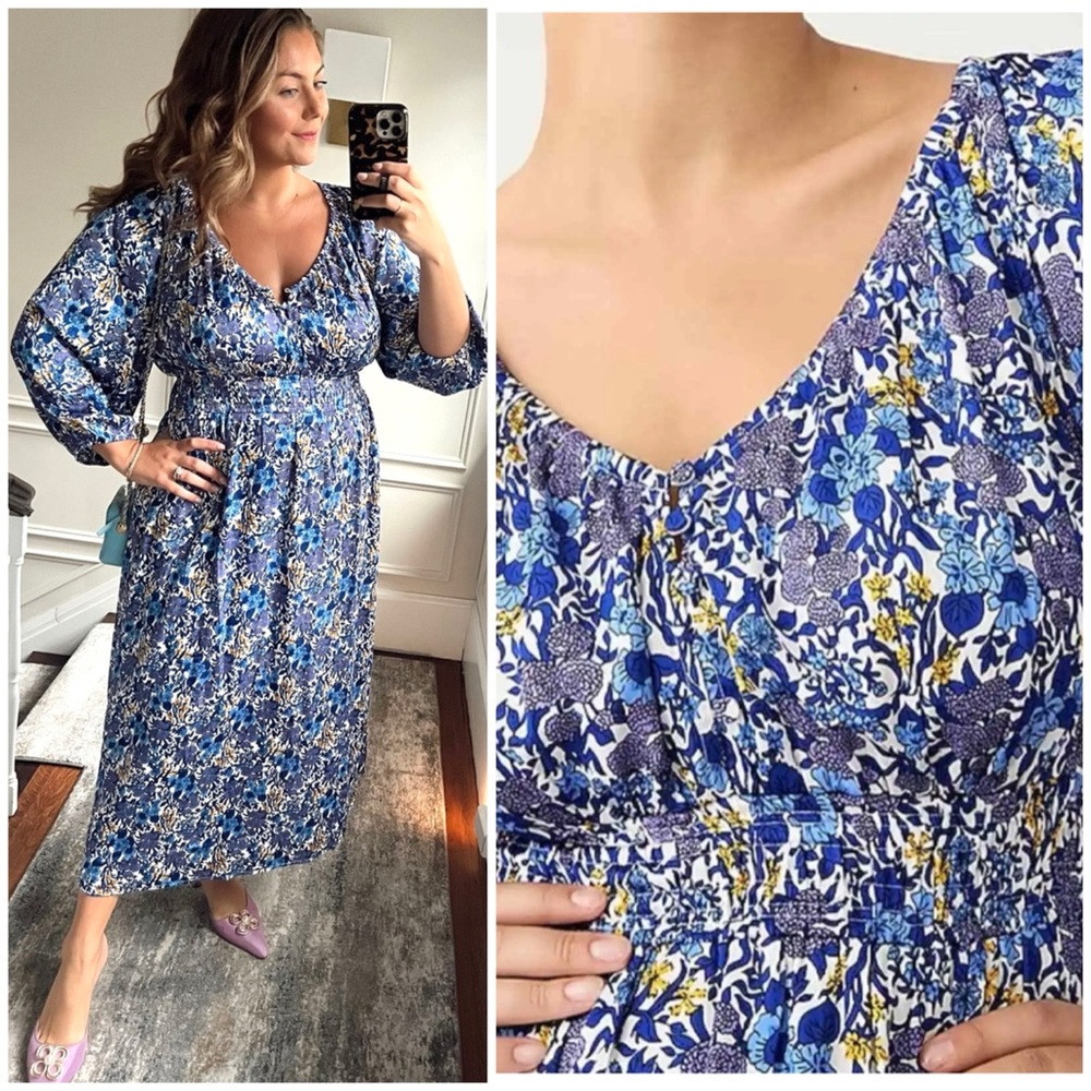 J.Crew midi dress in fête floral print